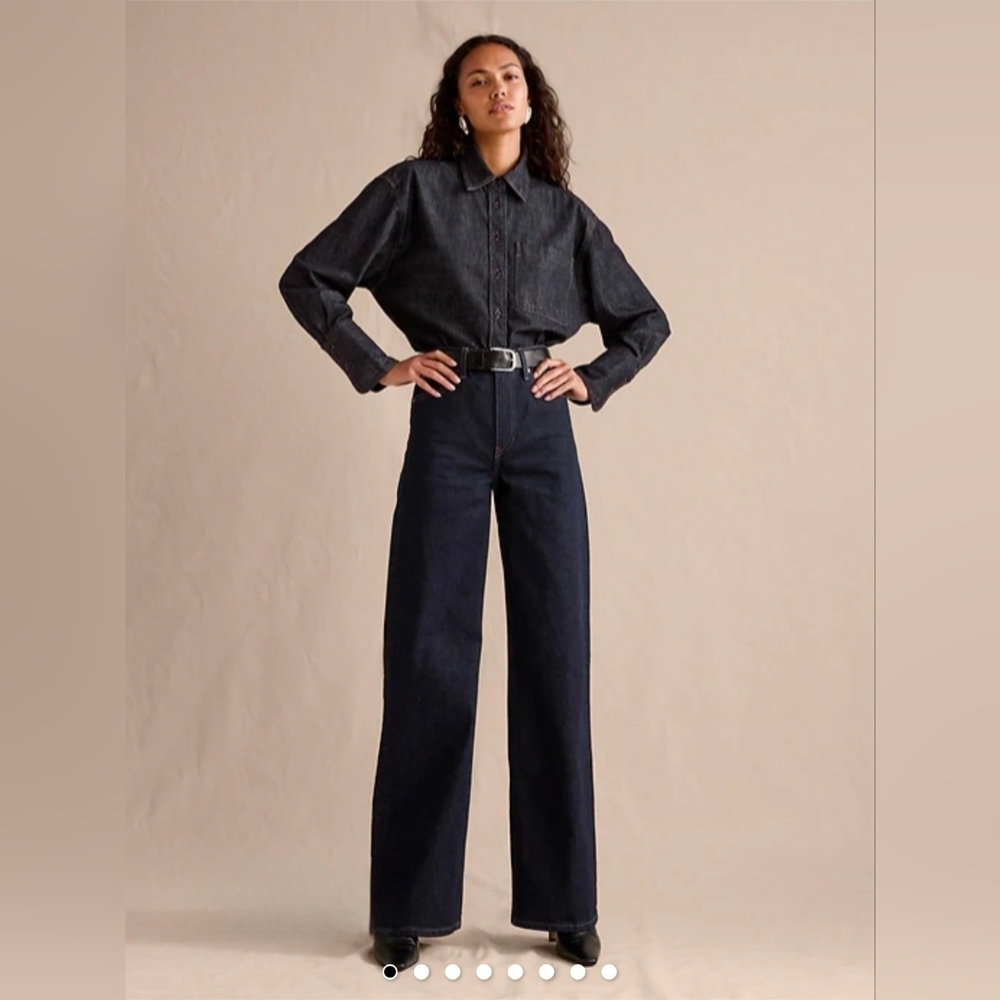 NWOT BANANA REPUBLIC Ultra High Rise Wide Leg Jeans Sz 26